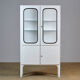 Armoire médicale en verre et fer, années 1970