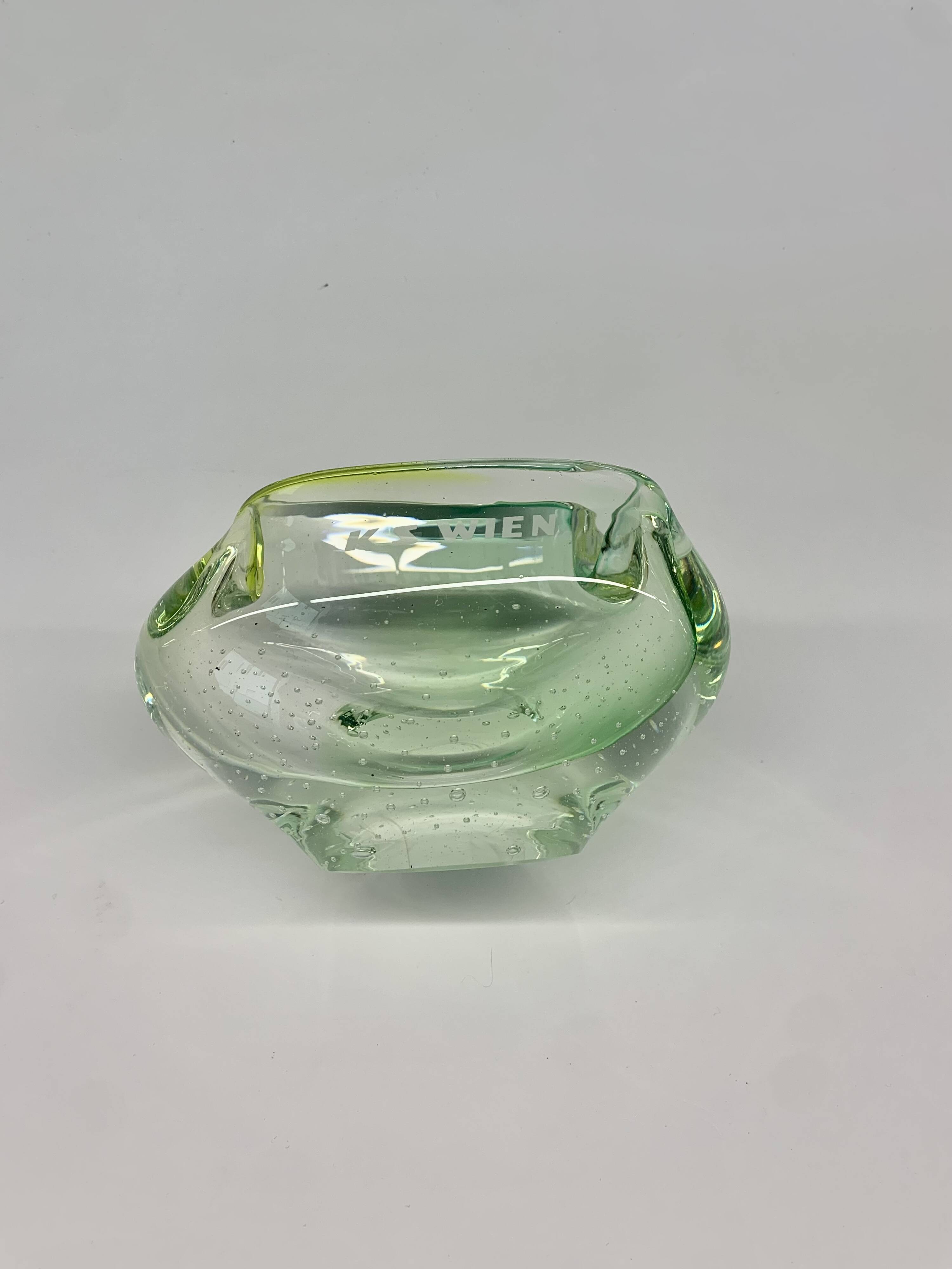 Bowl by Jozef Hospodka for Chribska Sklarna, 1960