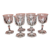 6 Arques crystal wine glasses, Chaumont model, 13cm