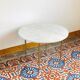 Brass and marble round coffee table