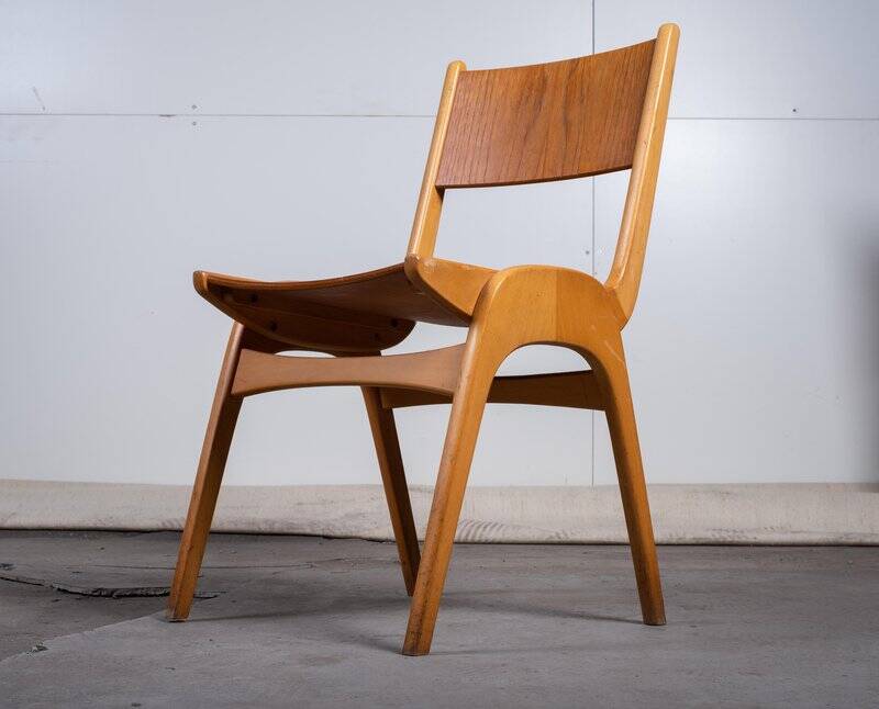Stackable chairs attributed to Sorø Møbelfabrik, Denmark, 1950s, Set of 6