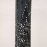 Antique black and white marble column, Italy, late 19th century