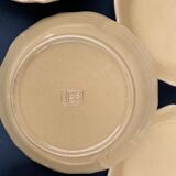 Set of 5 yellow hollow plates