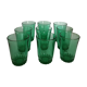 Série de 9 verres vert