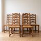 Set of 6 authentic natural oak chairs