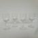 Engraved blown aperitif glasses – late 19th / early 20th century