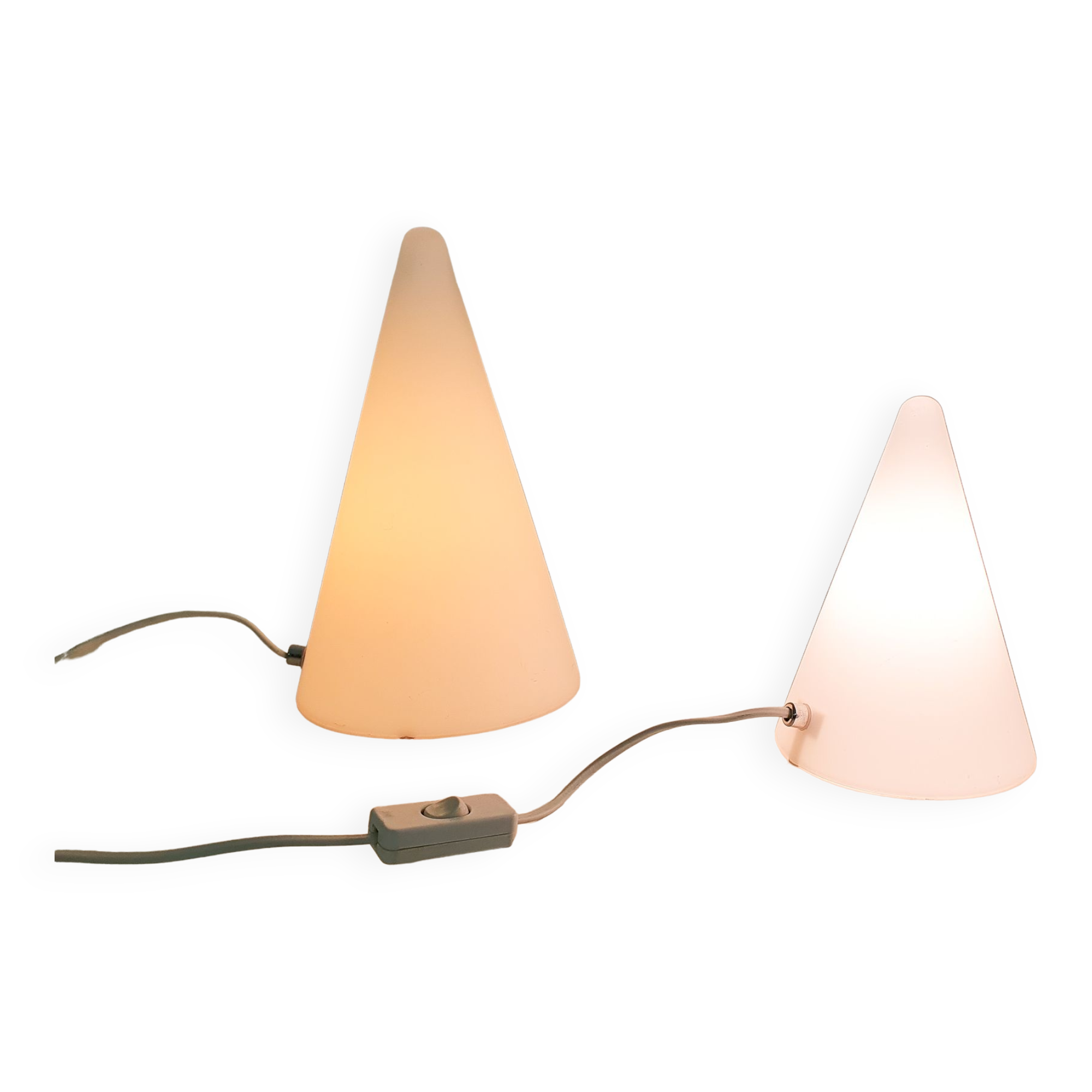 Set of two milk glass lights by Wofi Leuchten, Germany