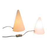 Paire de lampes en verre de lait par Wofi Leuchten, Allemagne