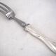 Christofle Galea serving fork, stew, carving silver-plated metal, perfect condition.