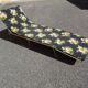 Folding chaise longue cous camp bed with flowers vintage brand Castel Joyeux