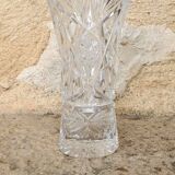 Chiseled crystal vase