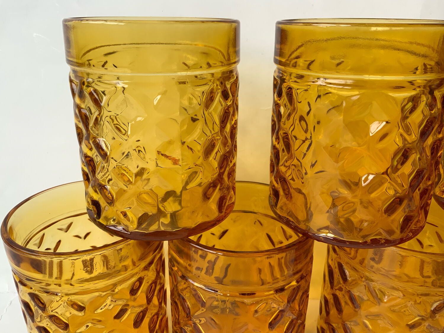Vintage amber glasses