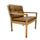 Scandinavian design leather armchair "Bernt Petersen" 1960.