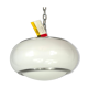 Stilux Milano, white perspex and aluminum ceiling lamp from 60s