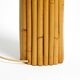 Large 1970s Italian bamboo table lamp with large oiled paper shad
