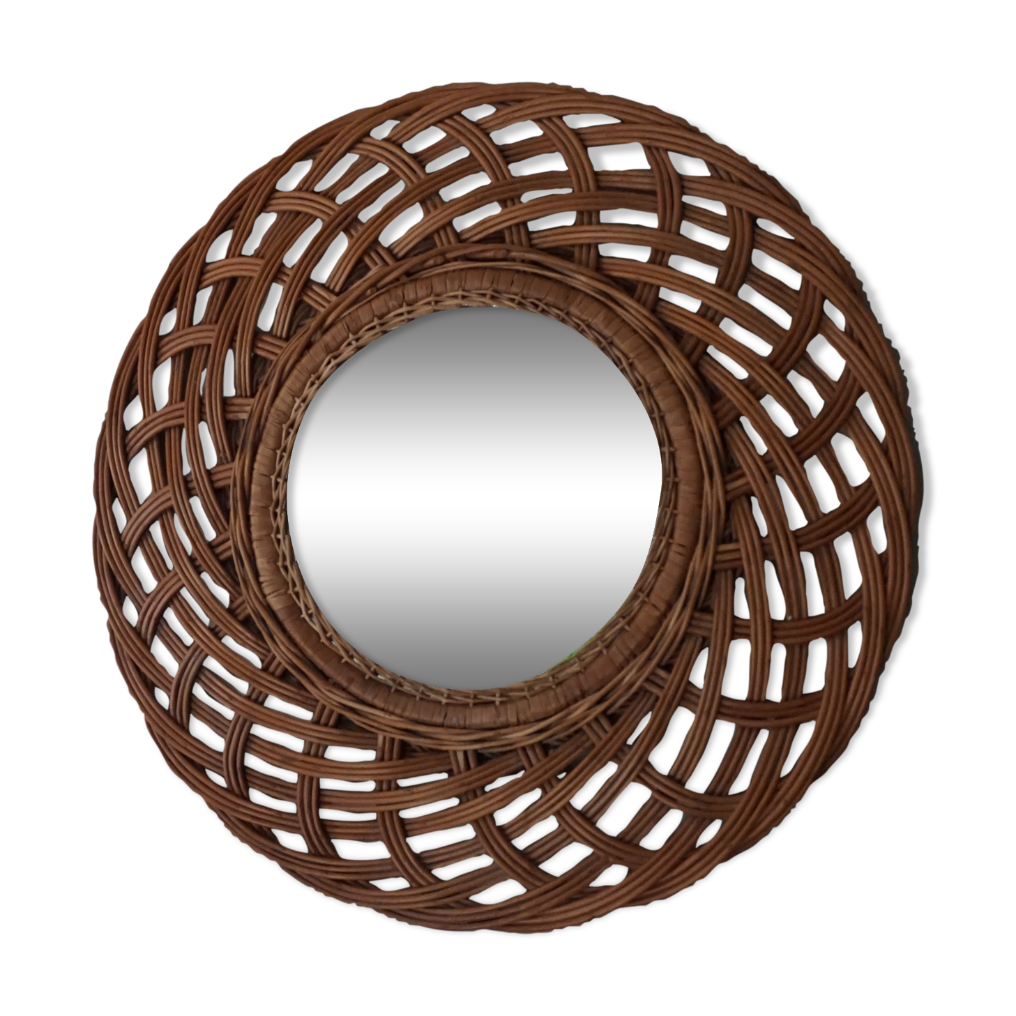 Rattan mirror 57cm