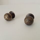 Pair of antique bronze furniture handles.