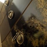 Black and gold lacquered Sanibloc furniture in the style of Maison Jansen, 1970