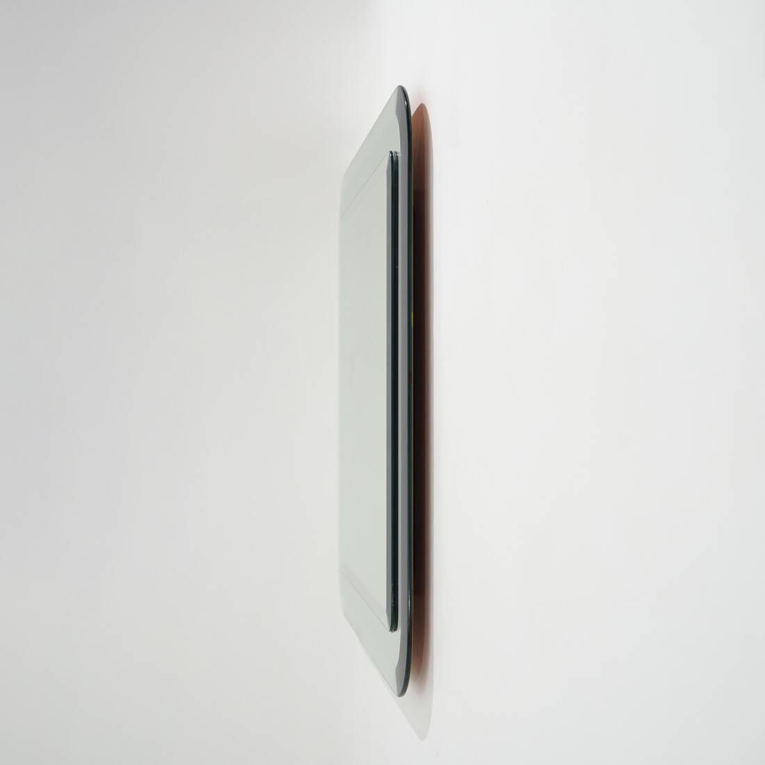 Square wall mirror with beveled edges, 1970s