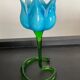 Vintage Murano flower candle holder in glass paste