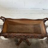 Carved oak planter