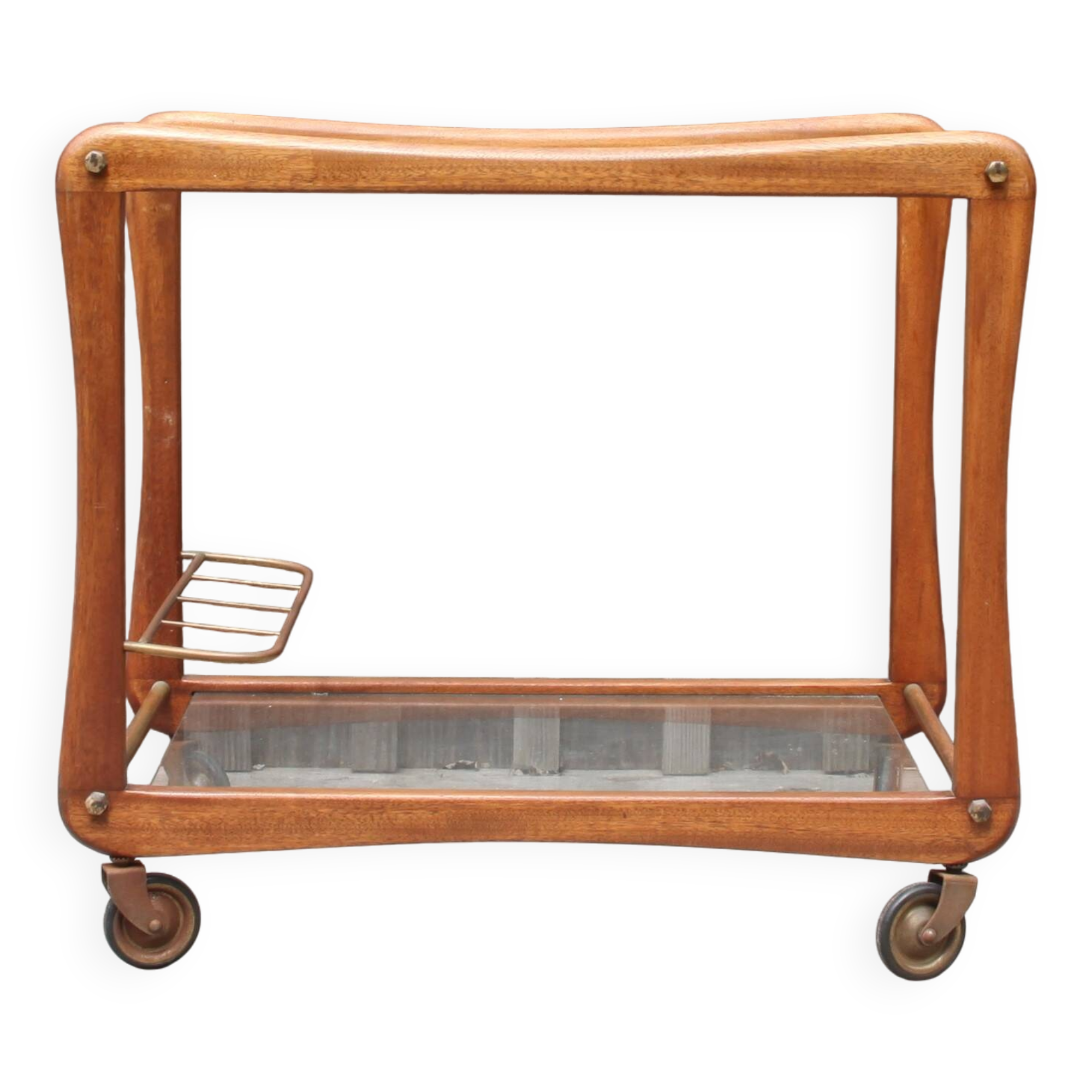 Scandinavian teak serving cart