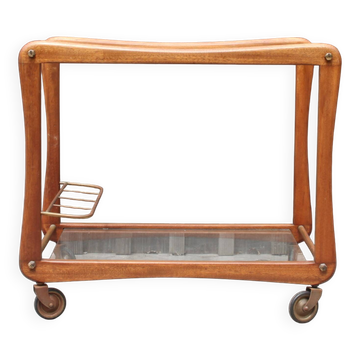 Scandinavian teak serving cart