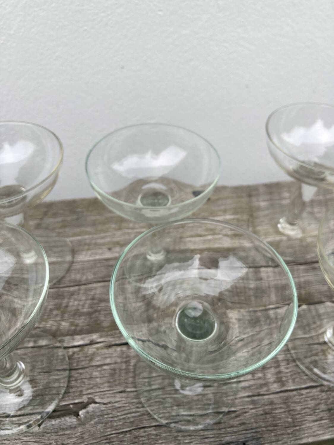 6 blown glasses / old cups