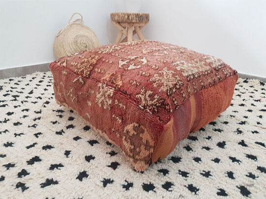 Moroccan carpet pouf / floor pillow