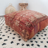 Moroccan carpet pouf / floor pillow