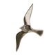 Lot de 3 oiseaux de goéland chromé, 15 - 20 -25 cm