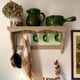 Antique wooden wall shelf