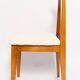 Ivory cream boucle chair mid-century by M. Zielinski, Europe, 1960s