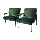 Pair of armchairs guariche model "memphis"- edition meurop 1963