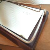 Mirror top free form wood and metal 60s