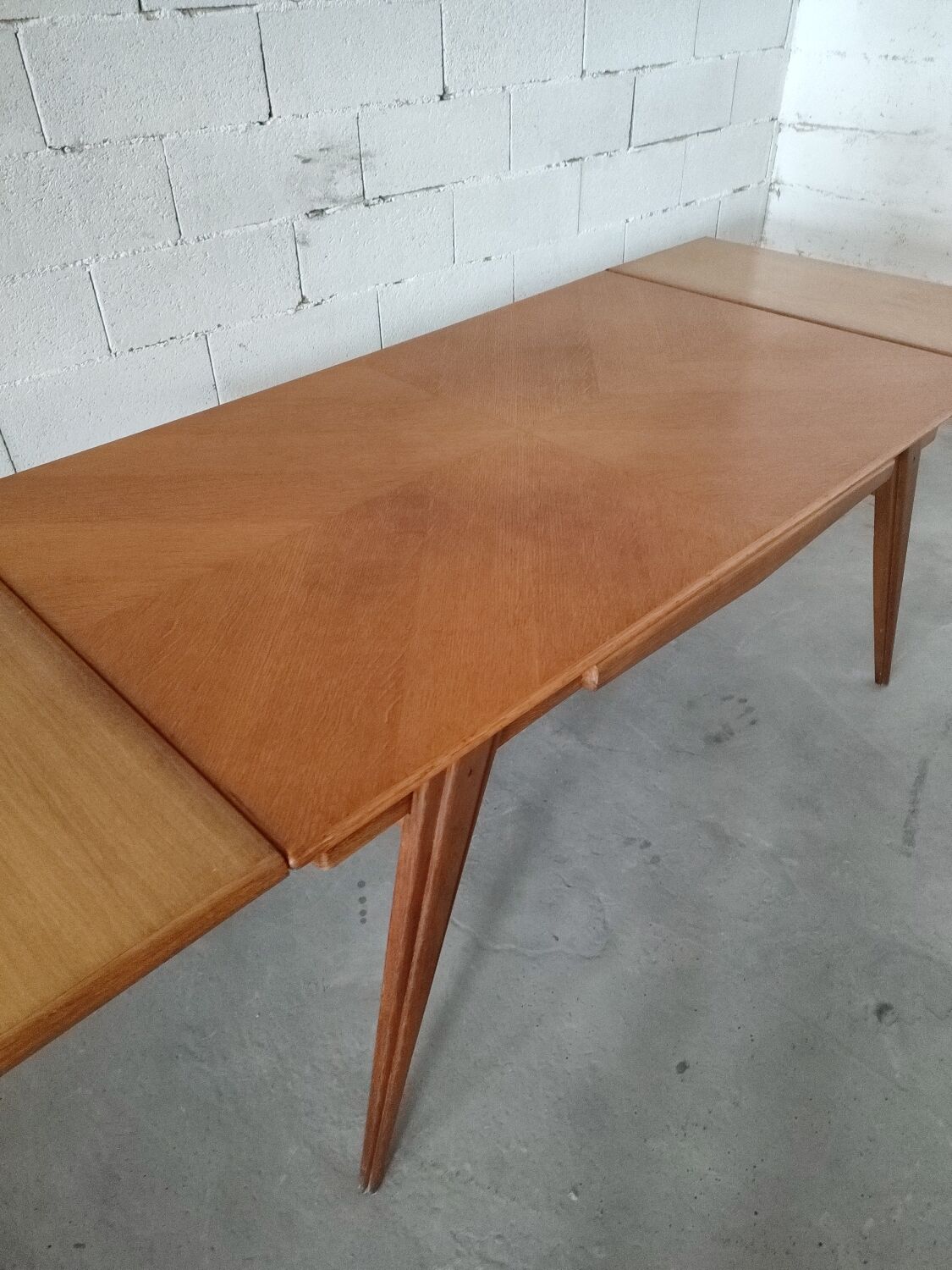 Vintage compass foot dining table