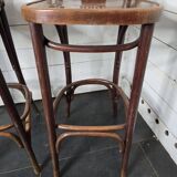 Pair of bistro stools with backrest