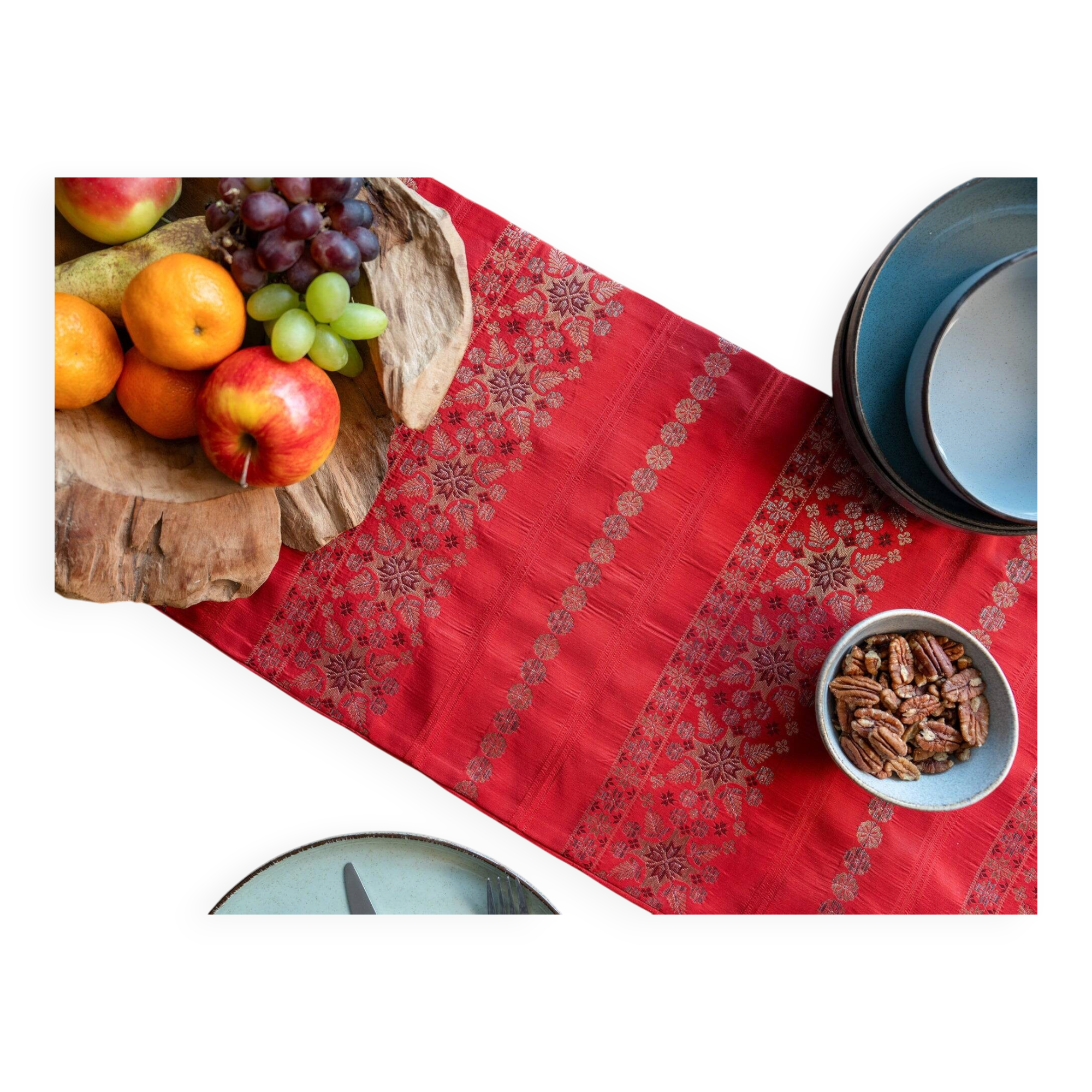 Nappe en soie cramoisie impériale