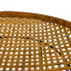 Rattan magazine rack on black metal frame, Artimeta, 1950