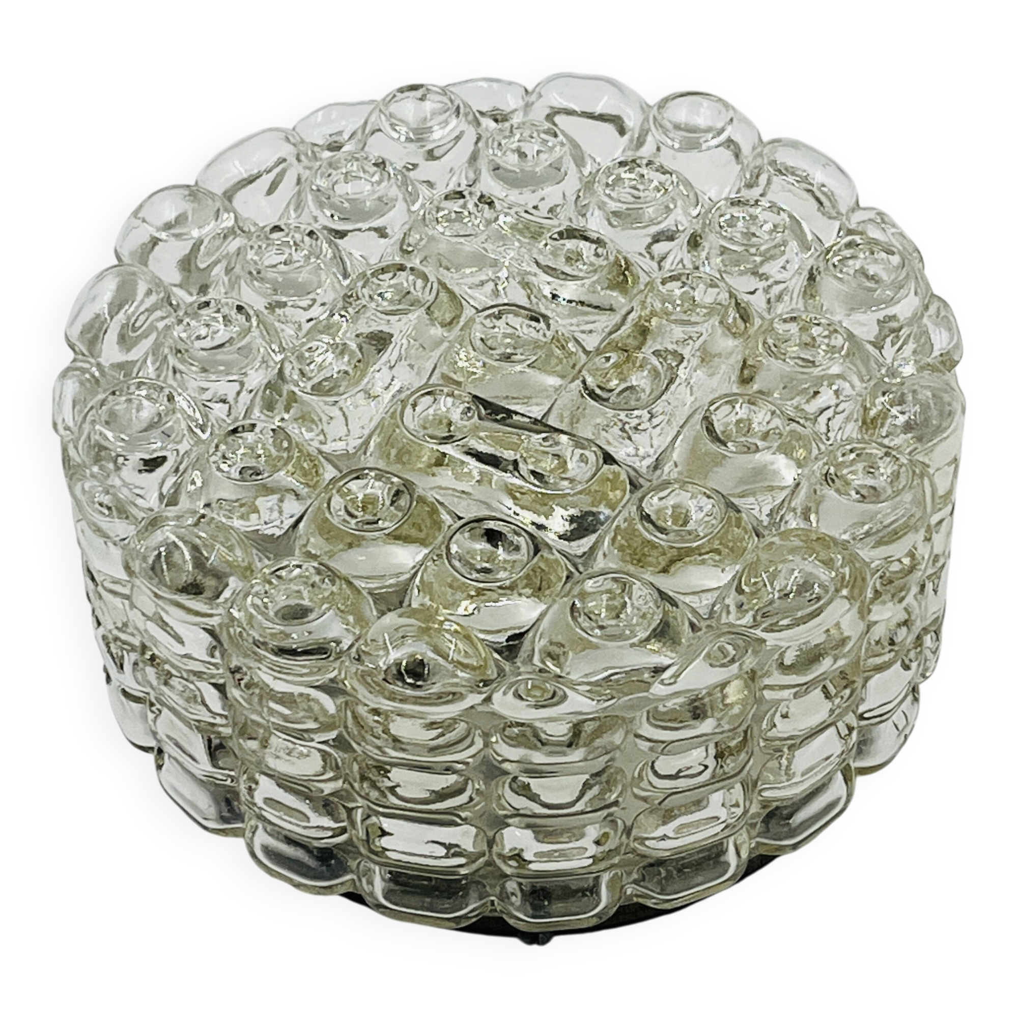 Moulded glass ceiling light Erco