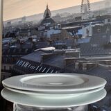 Set of 3 vintage plates Block Spal Portugal - Grey Dawn 1980 - TBE !