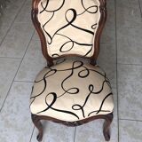Fauteuil / chauffeuse Style Napoleon 3 en acajou