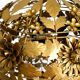 Beautiful floral-style spherical metal ceiling lamp, 1970s Regency design