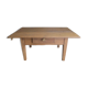 farmhouse coffee table with one solid wood drawer