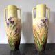 Pair of majestic Art Nouveau Vallauris vases by P. Perret