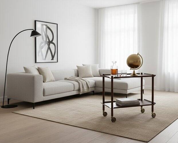 Vintage Bar Cart in Rosewood by Poul Hundevad, 1960s