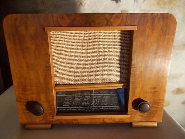 Radio TSF vintage, poste radio art déco