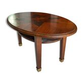Branded oval coffee table