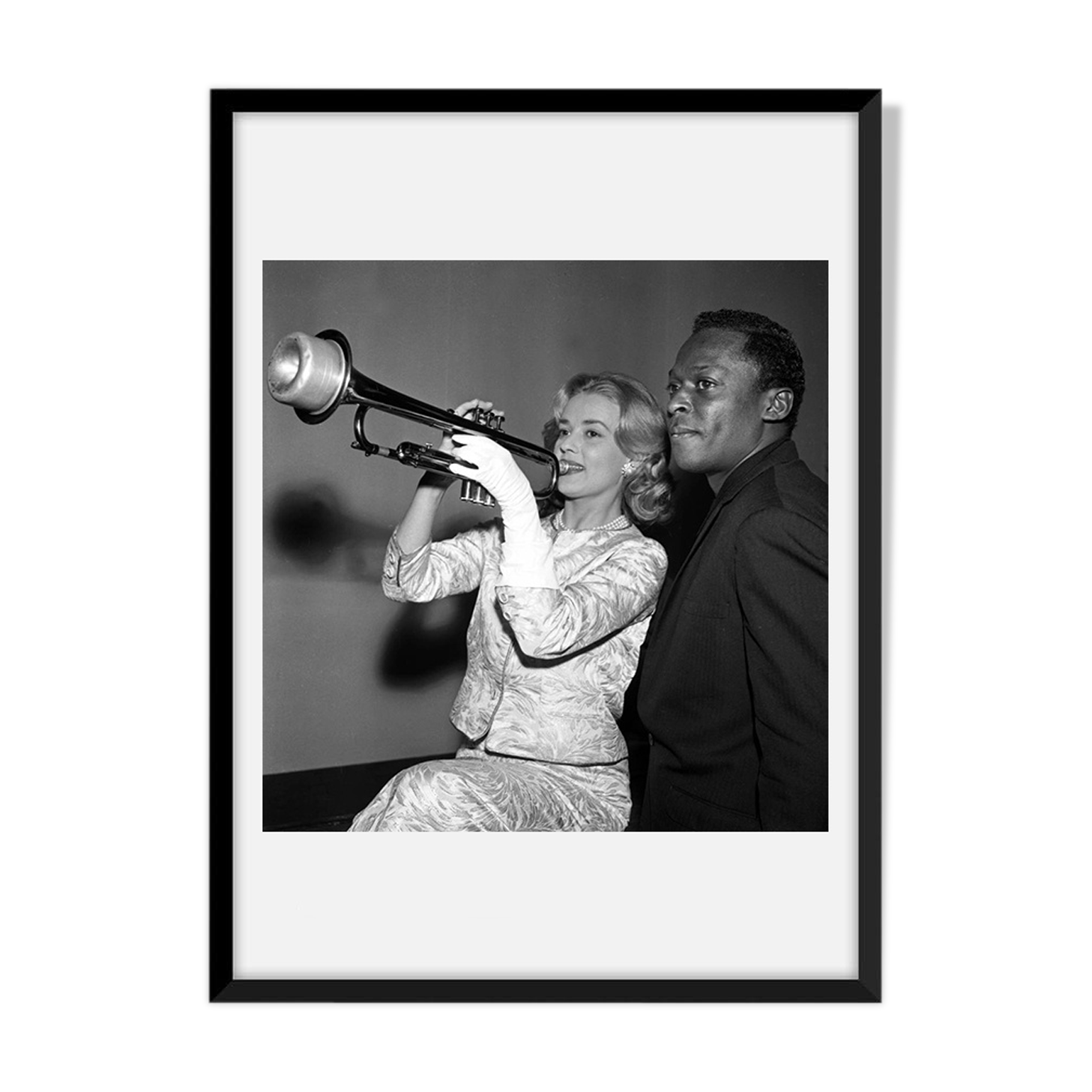 Jeanne Moreau and Miles Davis in 1957