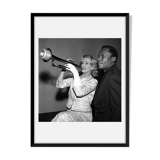 Jeanne Moreau and Miles Davis in 1957